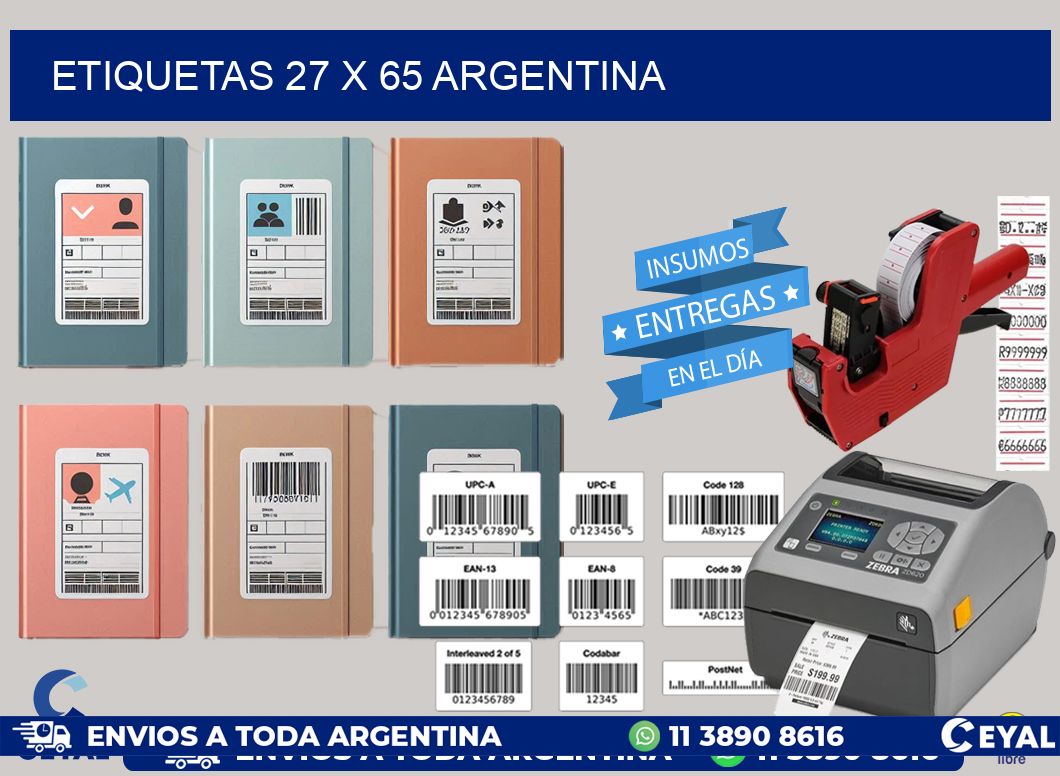 ETIQUETAS 27 x 65 ARGENTINA