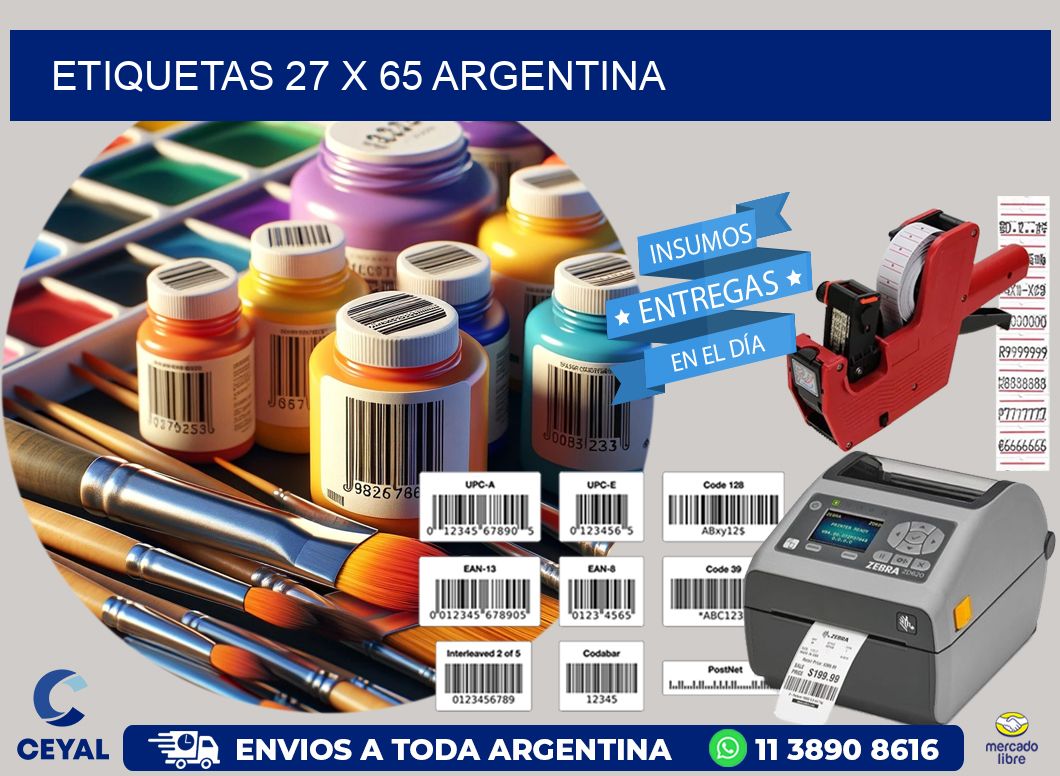 ETIQUETAS 27 x 65 ARGENTINA