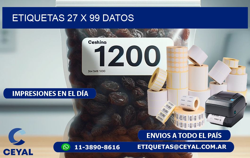 ETIQUETAS 27 x 99 DATOS