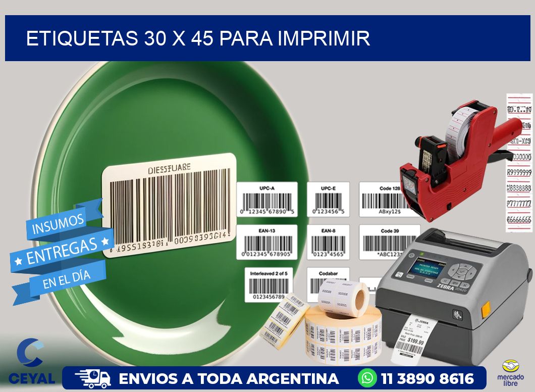 ETIQUETAS 30 x 45 PARA IMPRIMIR