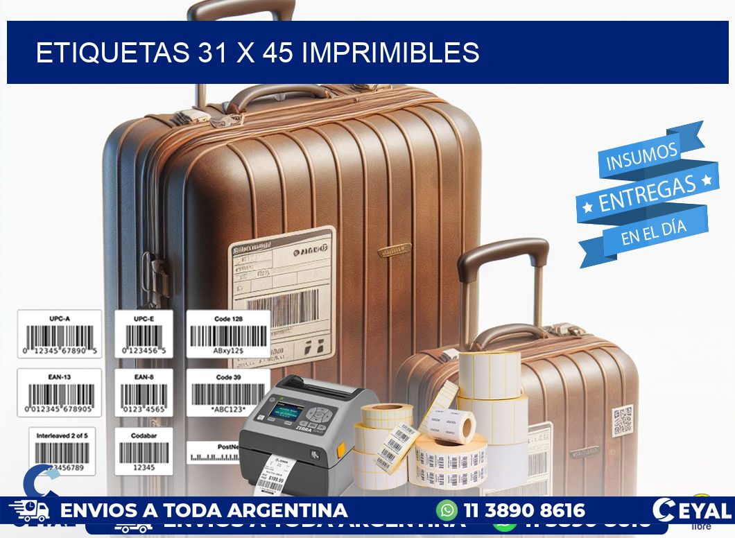ETIQUETAS 31 x 45 IMPRIMIBLES