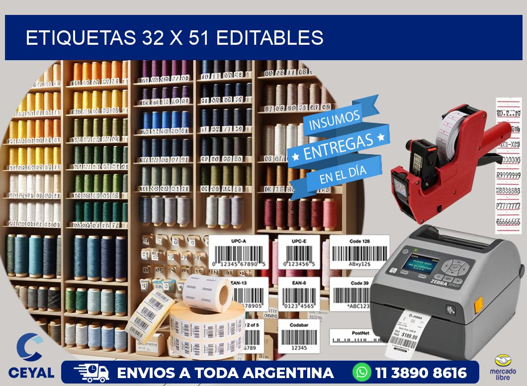 ETIQUETAS 32 x 51 EDITABLES