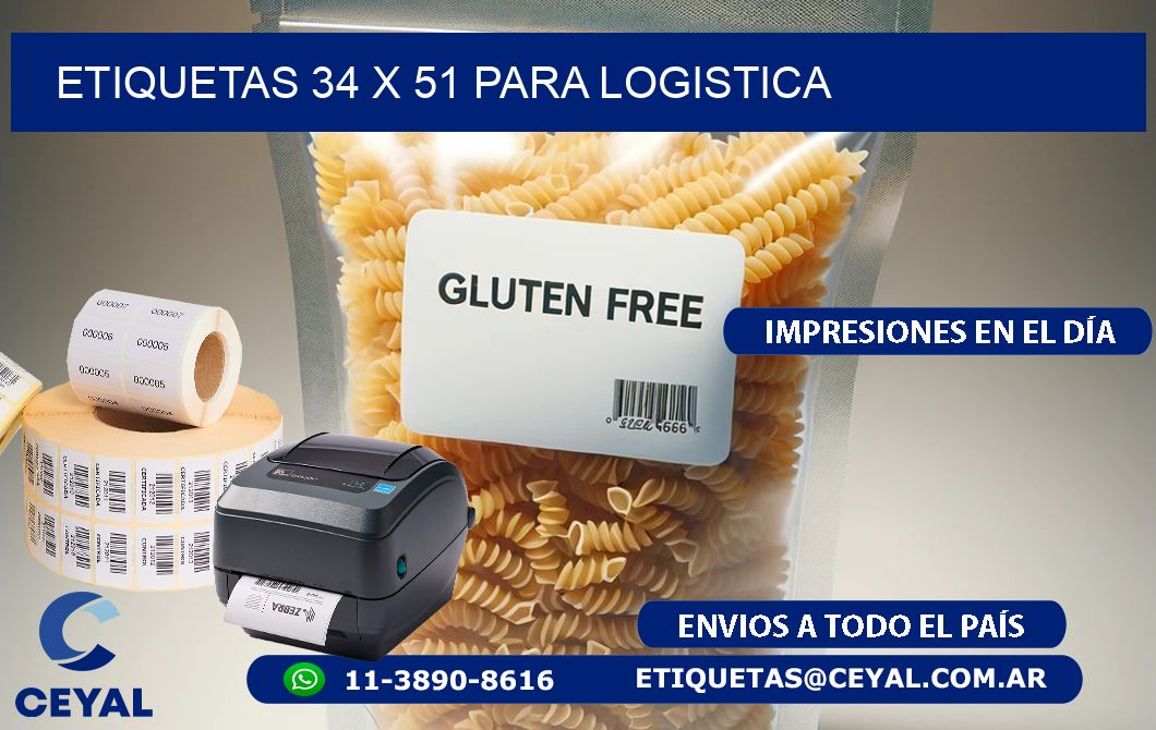 ETIQUETAS 34 x 51 PARA LOGISTICA