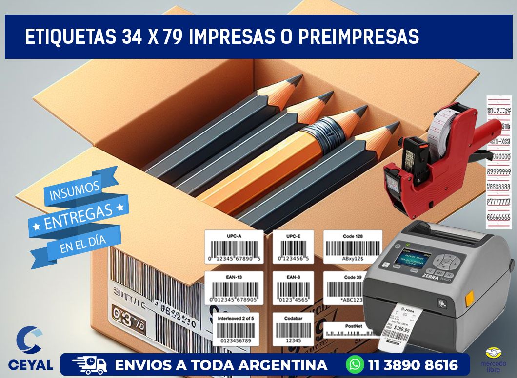 ETIQUETAS 34 x 79 IMPRESAS O PREIMPRESAS