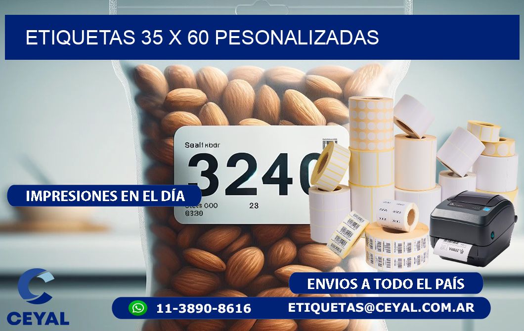 ETIQUETAS 35 x 60 PESONALIZADAS