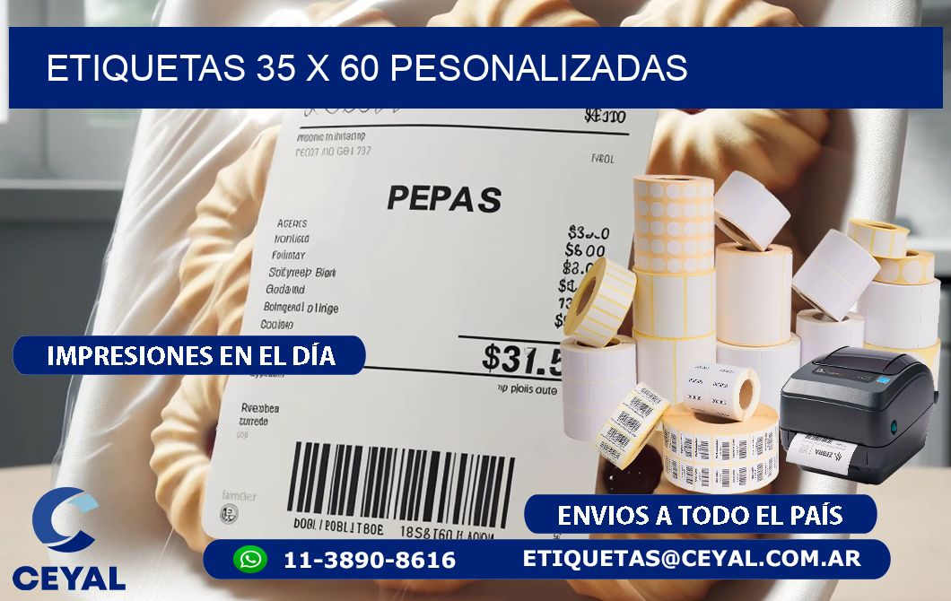 ETIQUETAS 35 x 60 PESONALIZADAS