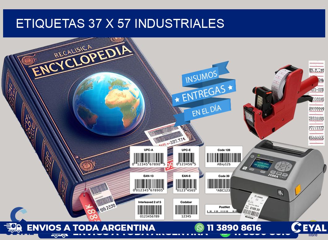 ETIQUETAS 37 x 57 INDUSTRIALES