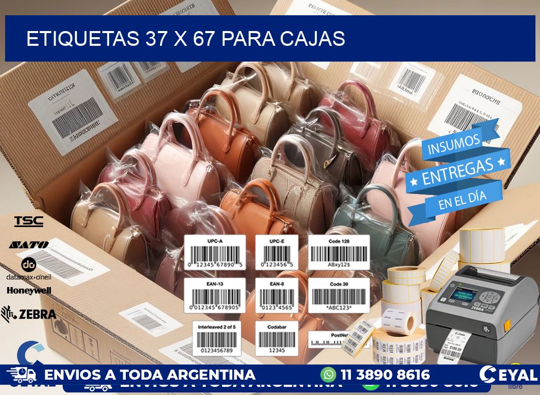 ETIQUETAS 37 x 67 PARA CAJAS