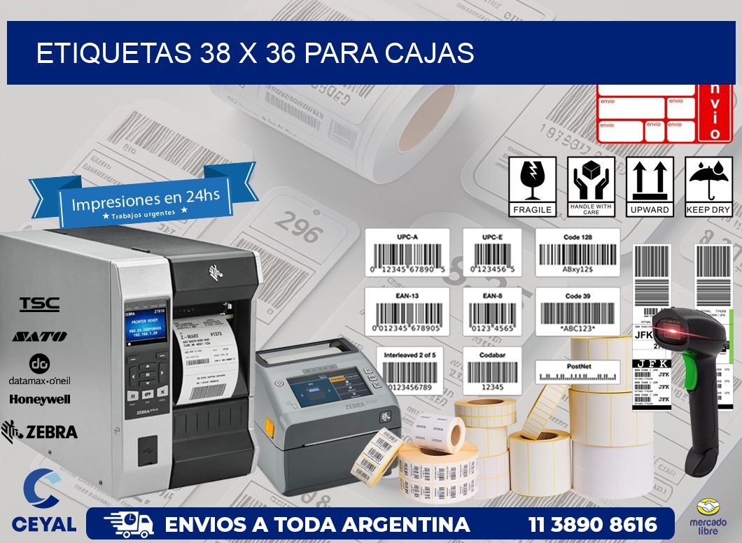 ETIQUETAS 38 x 36 PARA CAJAS