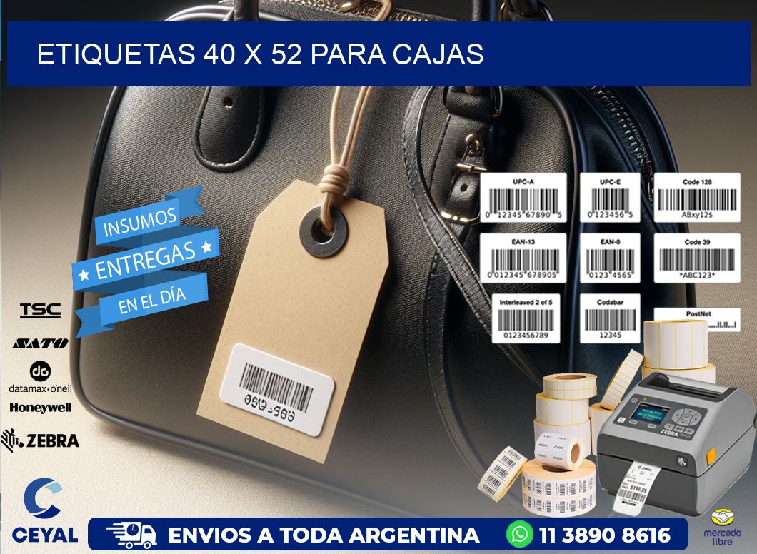 ETIQUETAS 40 x 52 PARA CAJAS