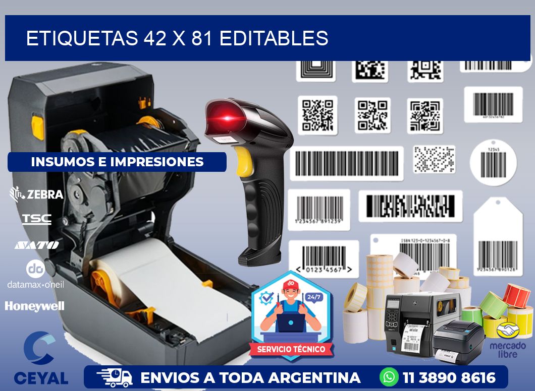 ETIQUETAS 42 x 81 EDITABLES