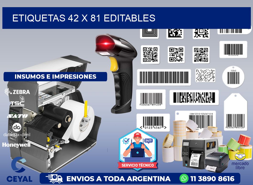 ETIQUETAS 42 x 81 EDITABLES