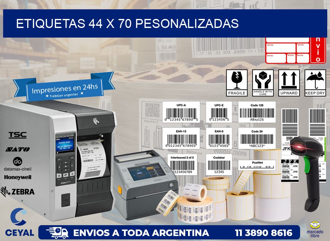 ETIQUETAS 44 x 70 PESONALIZADAS