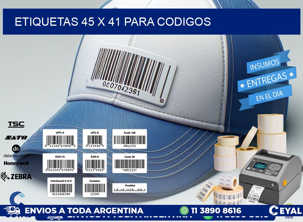 ETIQUETAS 45 x 41 PARA CODIGOS