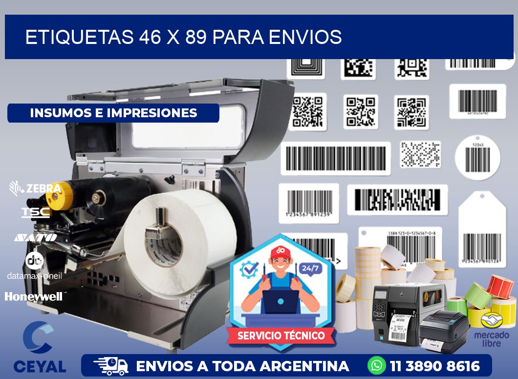 ETIQUETAS 46 x 89 PARA ENVIOS