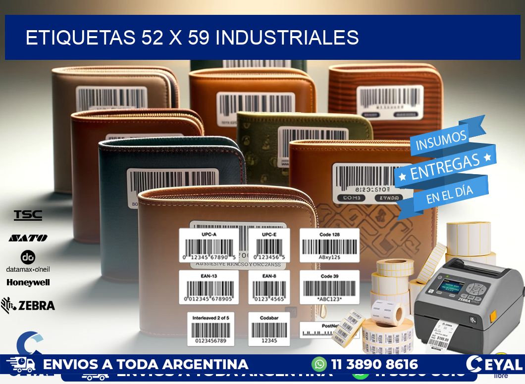 ETIQUETAS 52 x 59 INDUSTRIALES