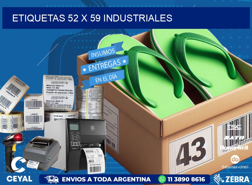 ETIQUETAS 52 x 59 INDUSTRIALES