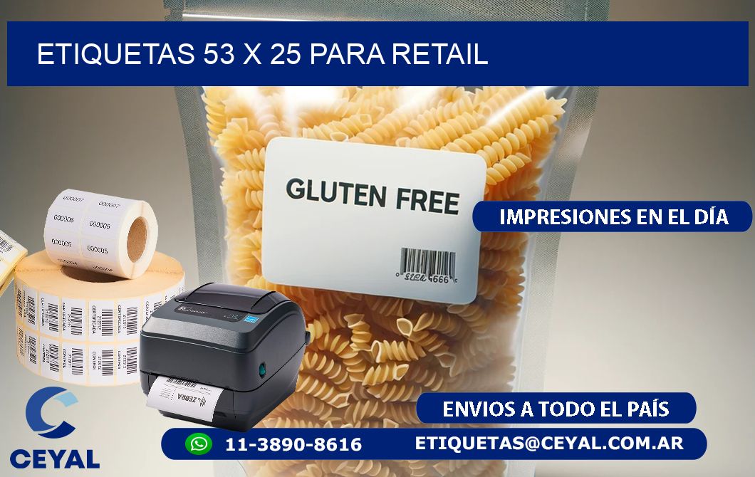 ETIQUETAS 53 x 25 PARA RETAIL