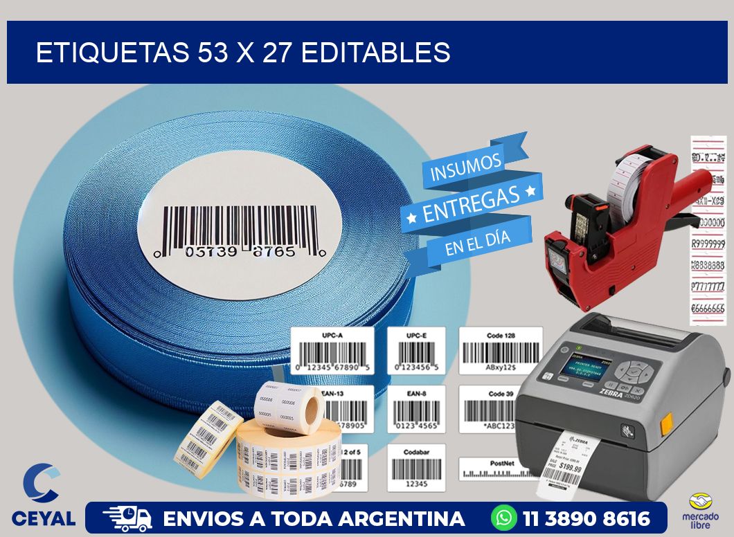 ETIQUETAS 53 x 27 EDITABLES