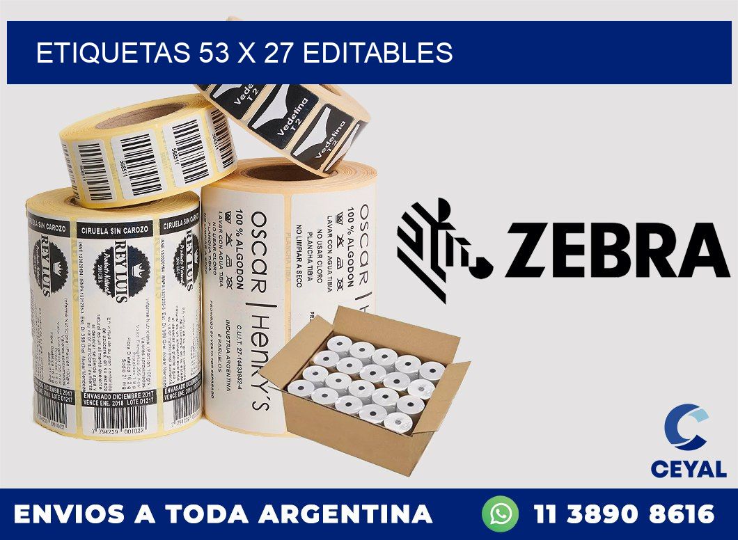 ETIQUETAS 53 x 27 EDITABLES