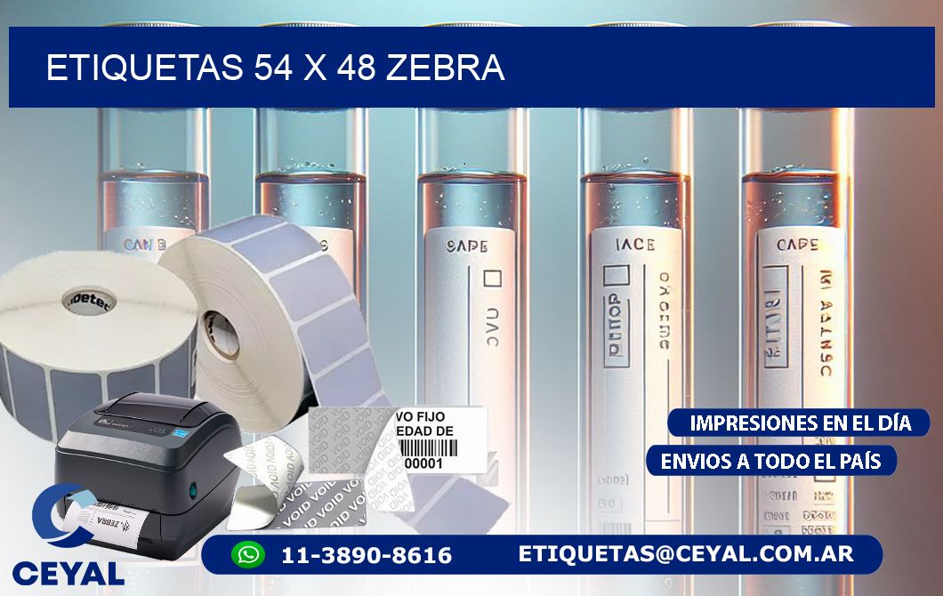 ETIQUETAS 54 x 48 ZEBRA