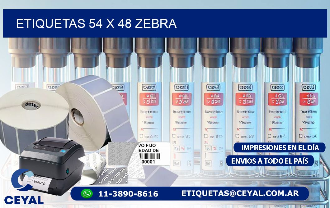 ETIQUETAS 54 x 48 ZEBRA