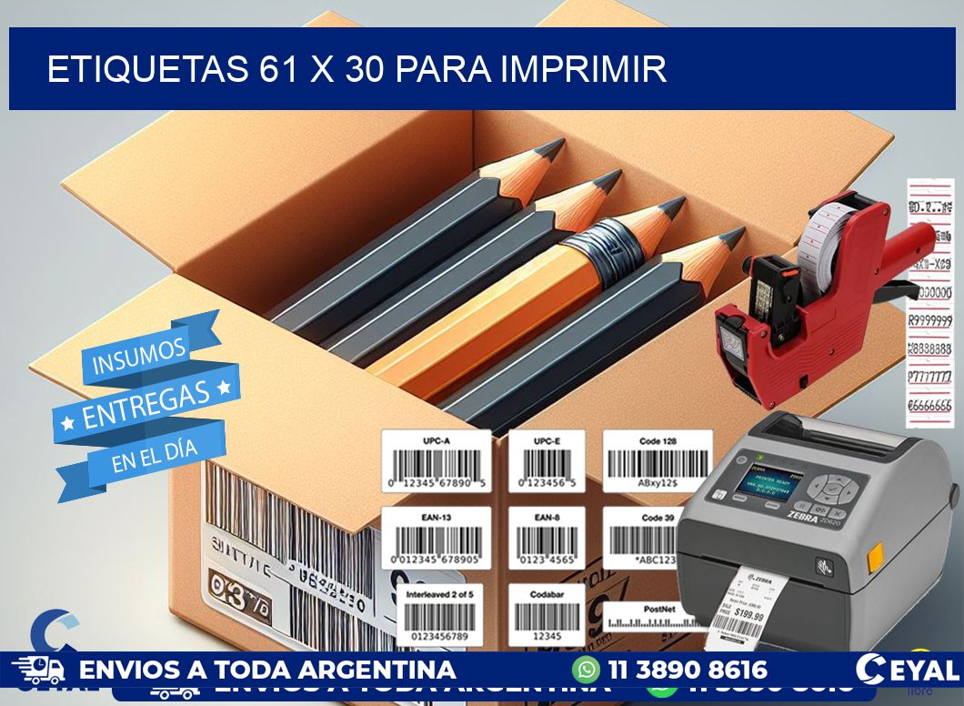 ETIQUETAS 61 x 30 PARA IMPRIMIR