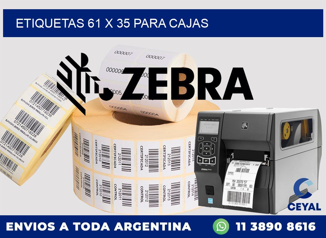 ETIQUETAS 61 x 35 PARA CAJAS