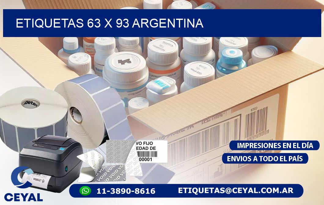 ETIQUETAS 63 x 93 ARGENTINA