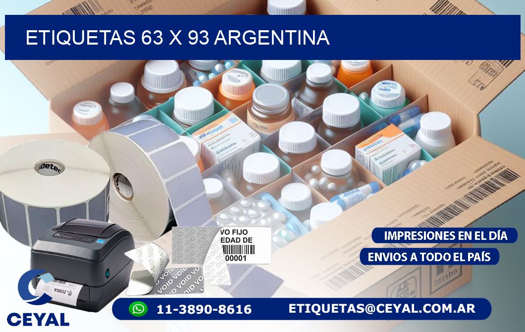 ETIQUETAS 63 x 93 ARGENTINA