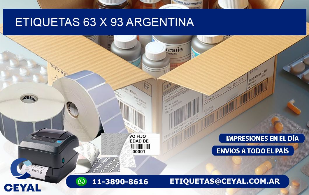 ETIQUETAS 63 x 93 ARGENTINA