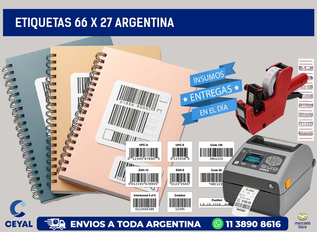 ETIQUETAS 66 x 27 ARGENTINA