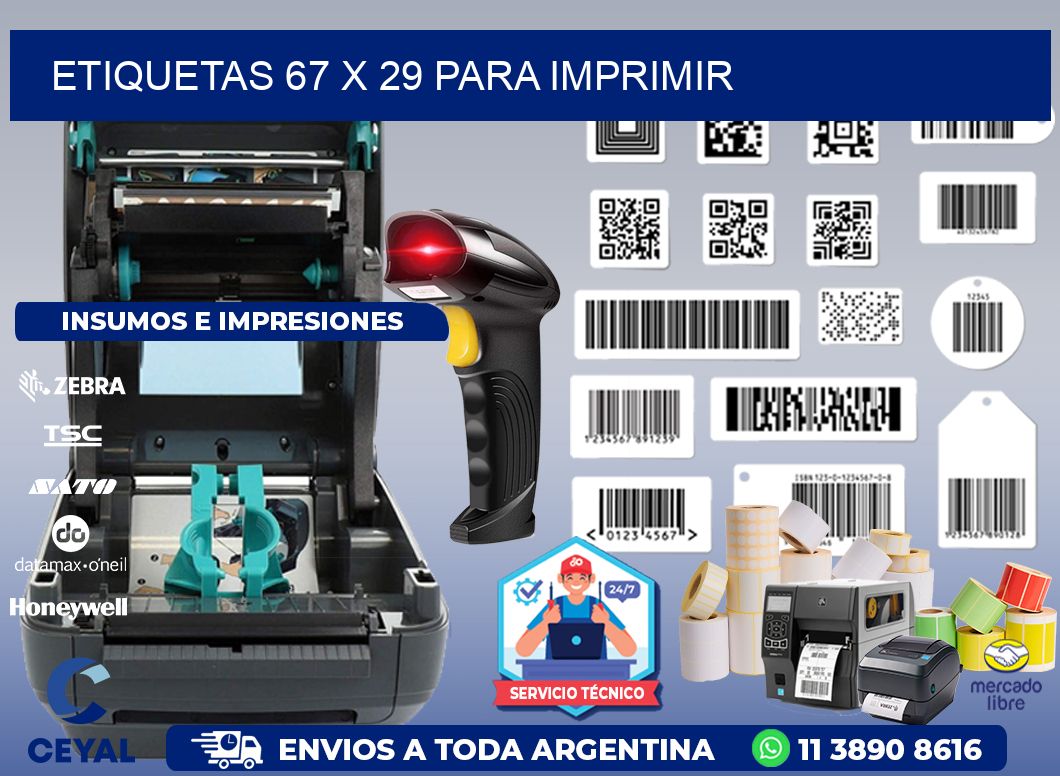 ETIQUETAS 67 x 29 PARA IMPRIMIR