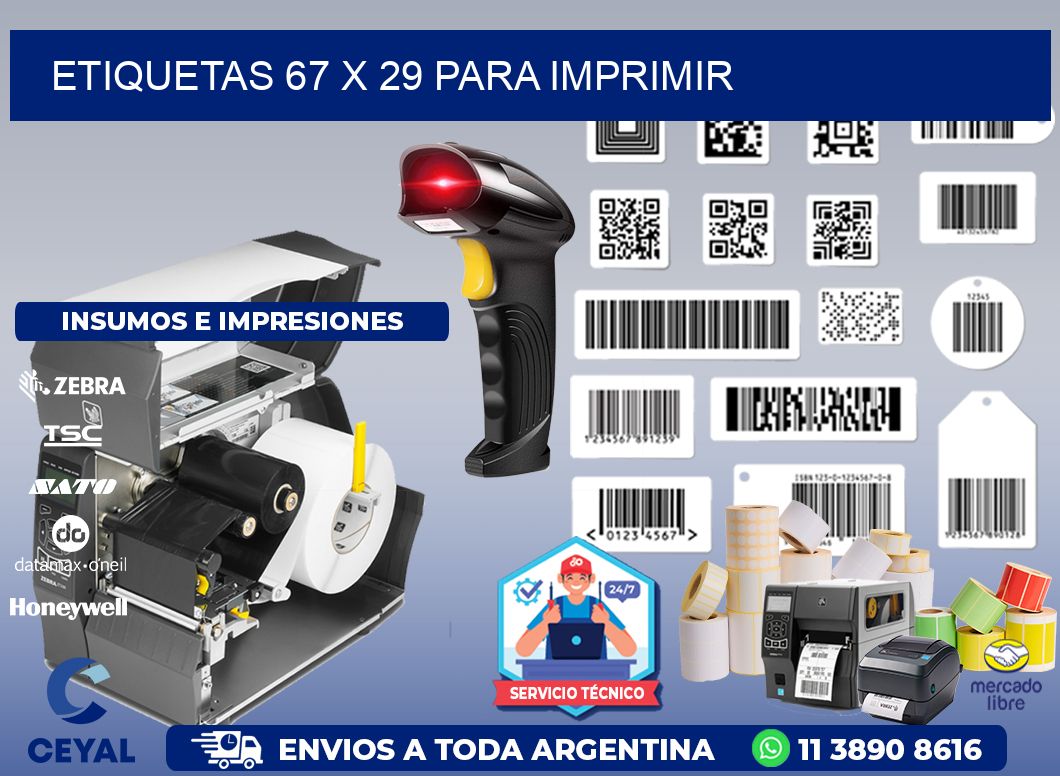 ETIQUETAS 67 x 29 PARA IMPRIMIR
