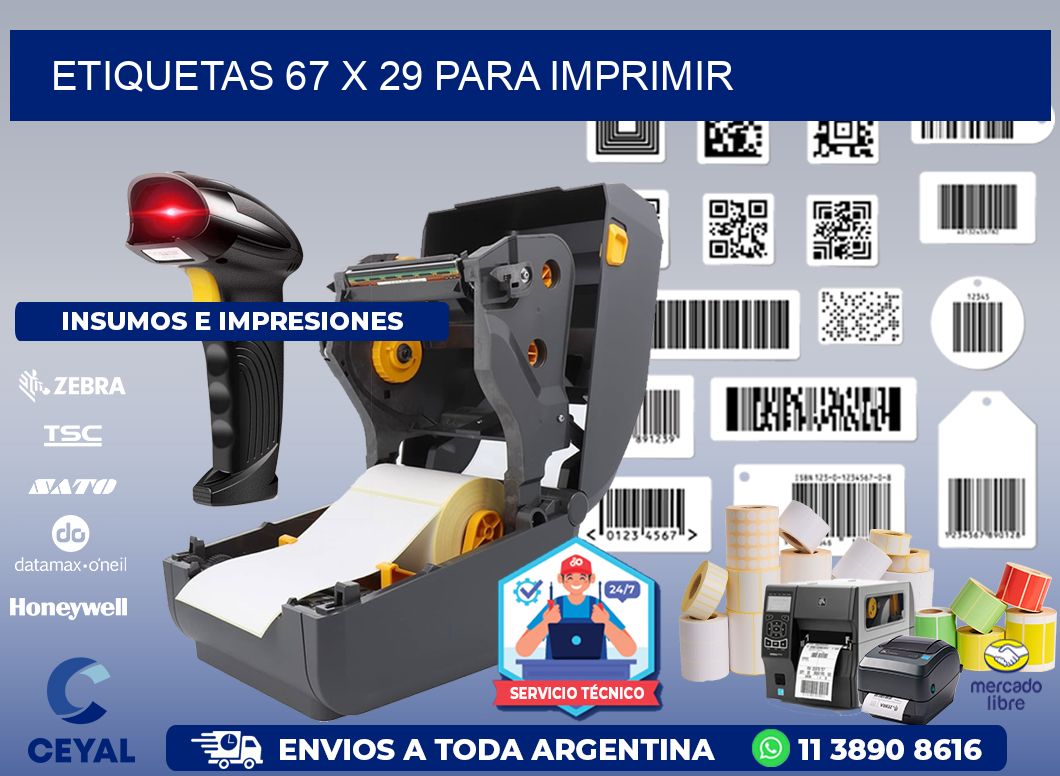 ETIQUETAS 67 x 29 PARA IMPRIMIR
