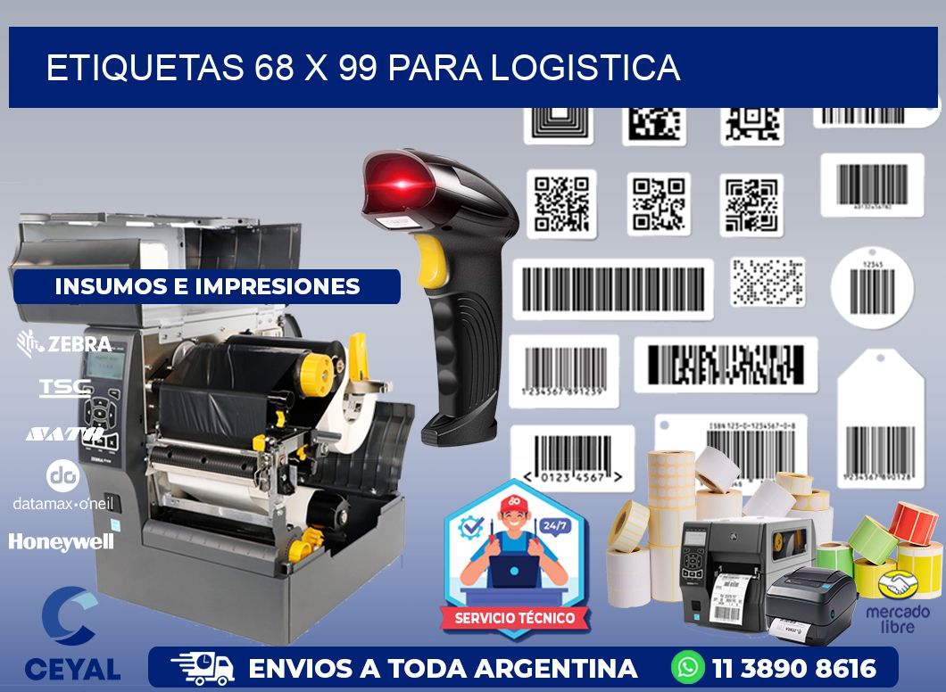 ETIQUETAS 68 x 99 PARA LOGISTICA