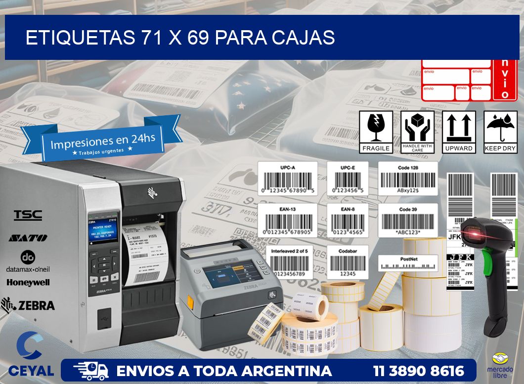 ETIQUETAS 71 x 69 PARA CAJAS