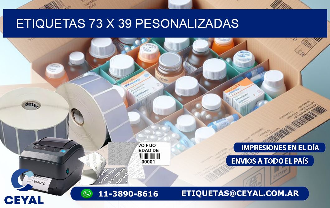 ETIQUETAS 73 x 39 PESONALIZADAS
