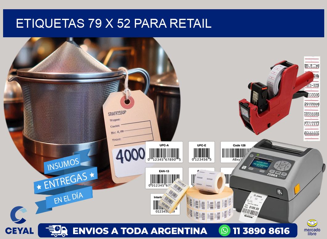 ETIQUETAS 79 x 52 PARA RETAIL
