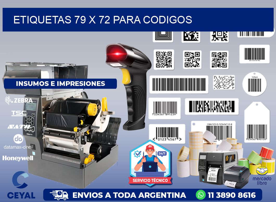 ETIQUETAS 79 x 72 PARA CODIGOS
