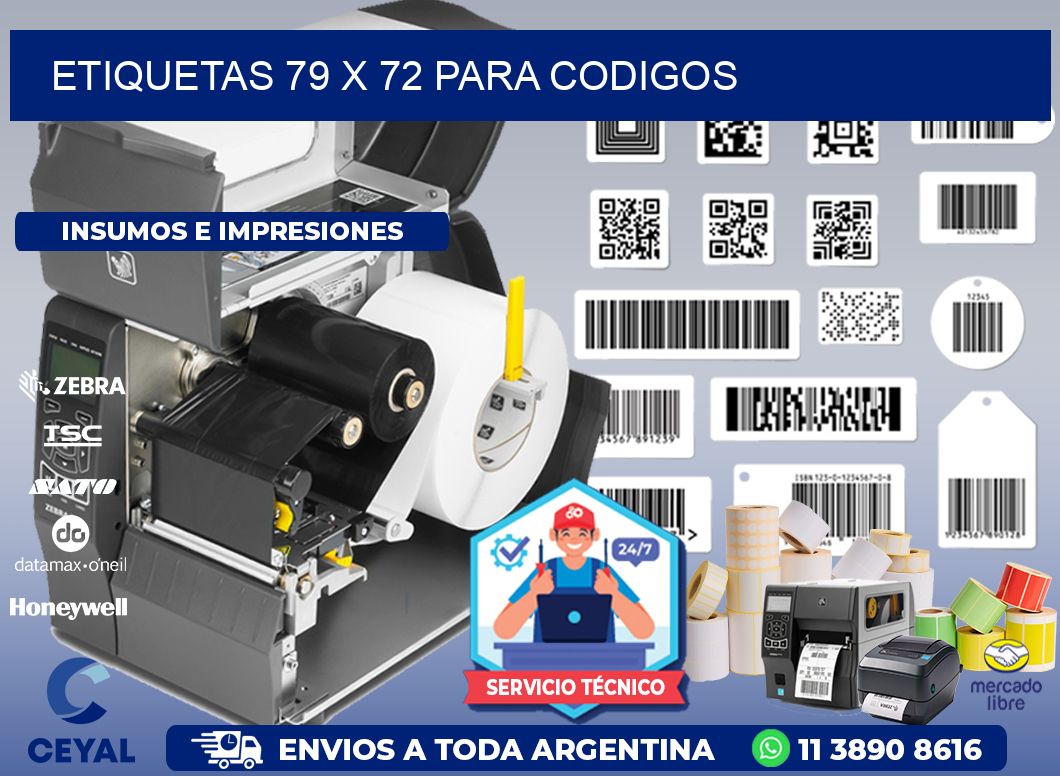 ETIQUETAS 79 x 72 PARA CODIGOS