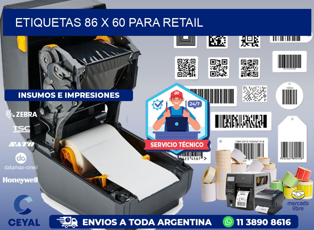 ETIQUETAS 86 x 60 PARA RETAIL