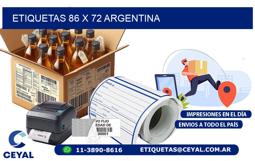 ETIQUETAS 86 x 72 ARGENTINA