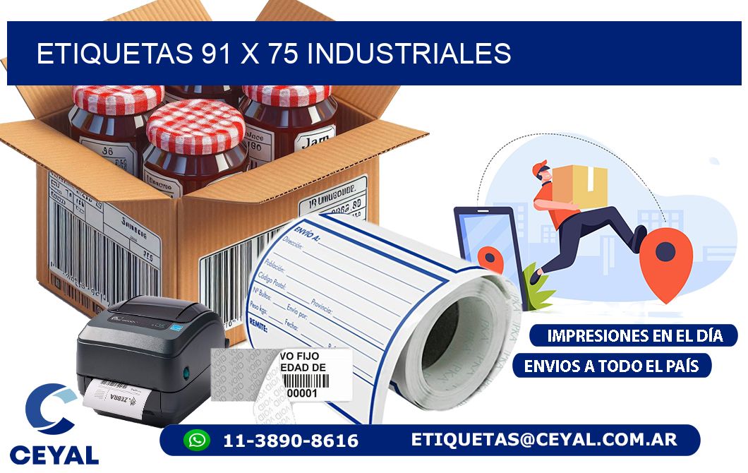 ETIQUETAS 91 x 75 INDUSTRIALES