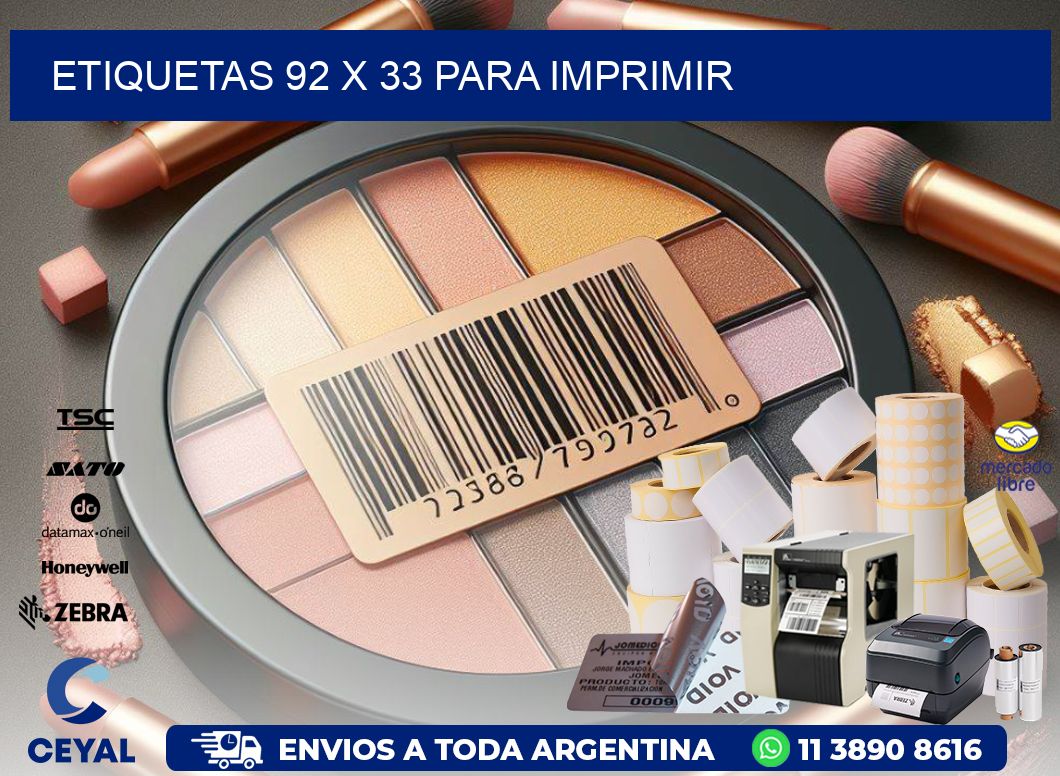 ETIQUETAS 92 x 33 PARA IMPRIMIR