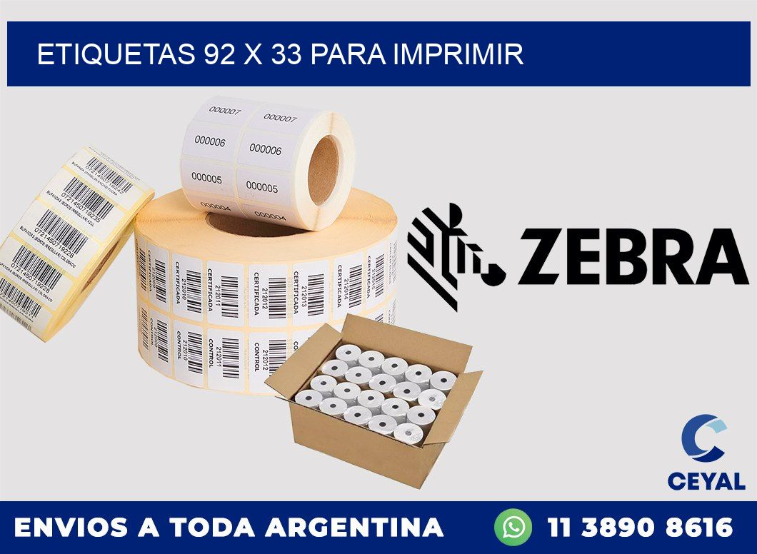 ETIQUETAS 92 x 33 PARA IMPRIMIR