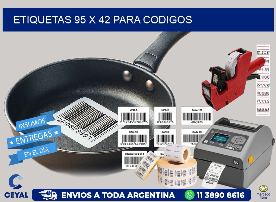 ETIQUETAS 95 x 42 PARA CODIGOS