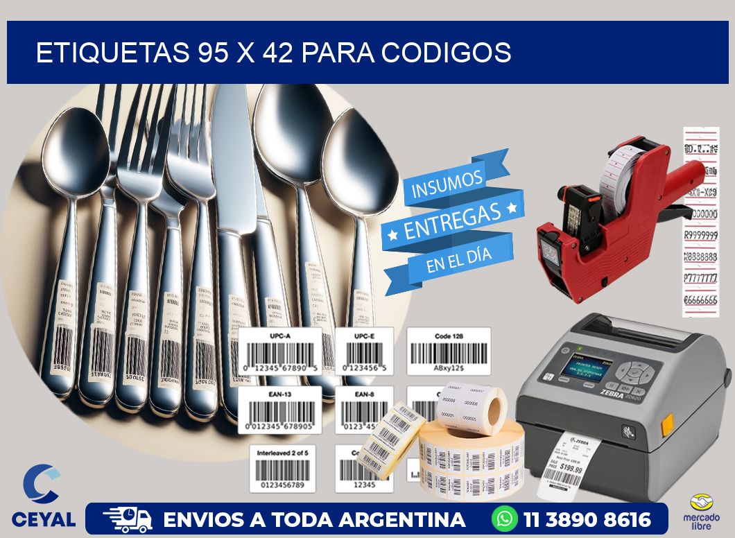 ETIQUETAS 95 x 42 PARA CODIGOS