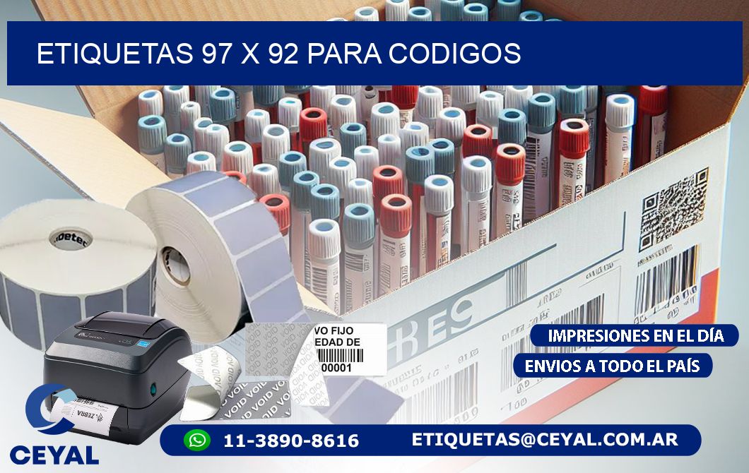 ETIQUETAS 97 x 92 PARA CODIGOS