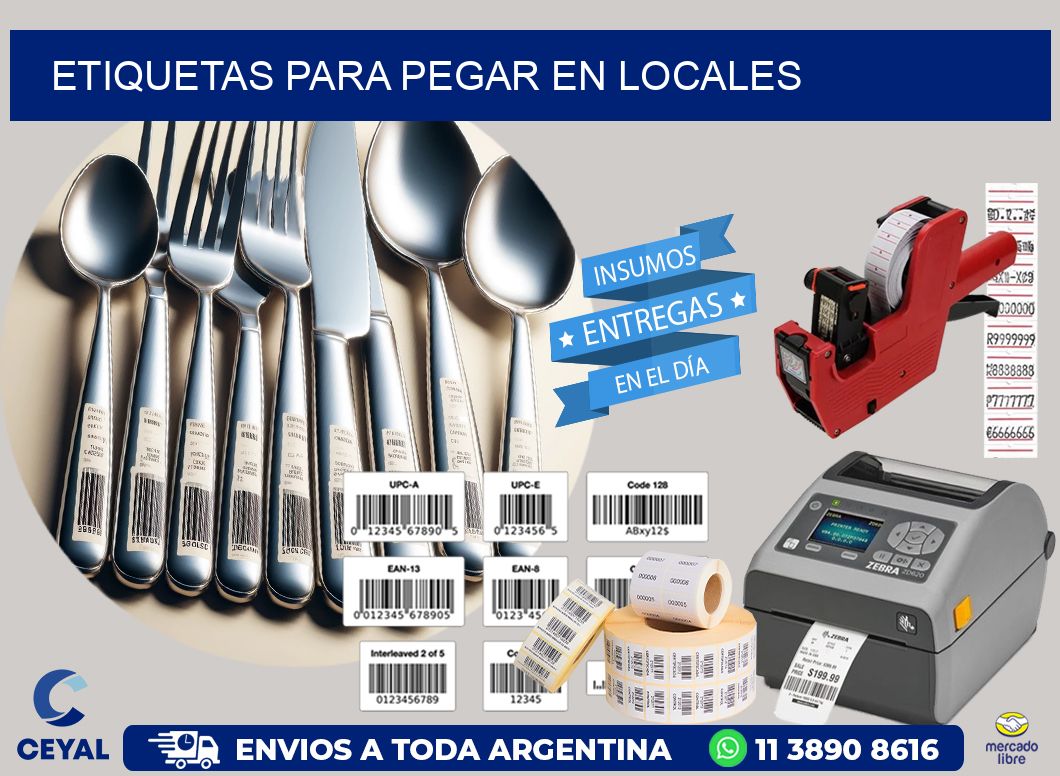 ETIQUETAS PARA PEGAR EN LOCALES